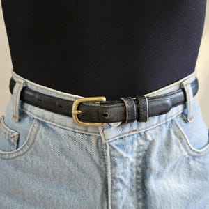 VINTAGE 90s Navy Black Leather COACH Chic Classic Minimalism