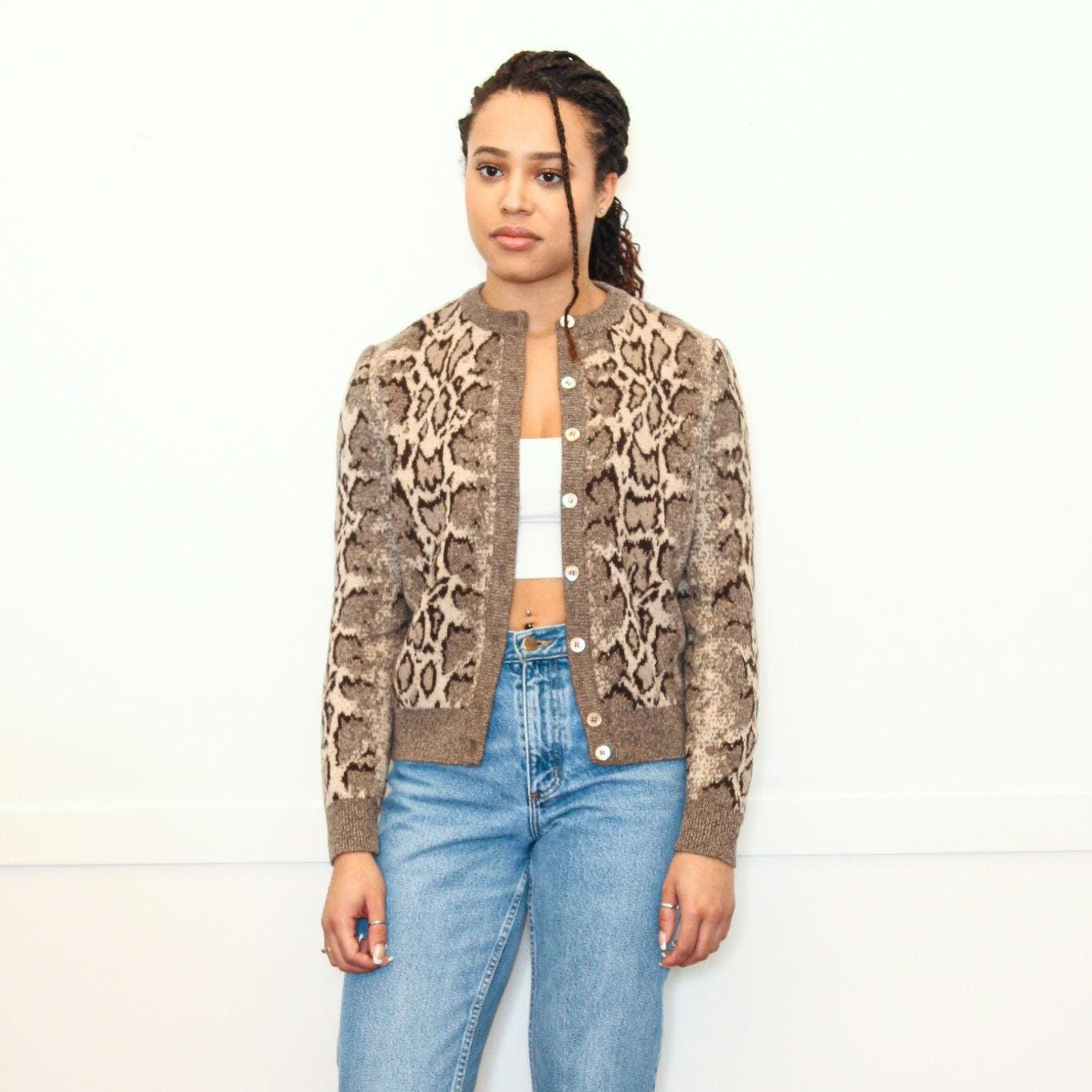 VINTAGE 80s 90s VALENTINO Miss V Snakeskin Print WOOL Plush VINTAGE 80s 90s VALENTINO Miss V Snakeskin Print WOOL Plush