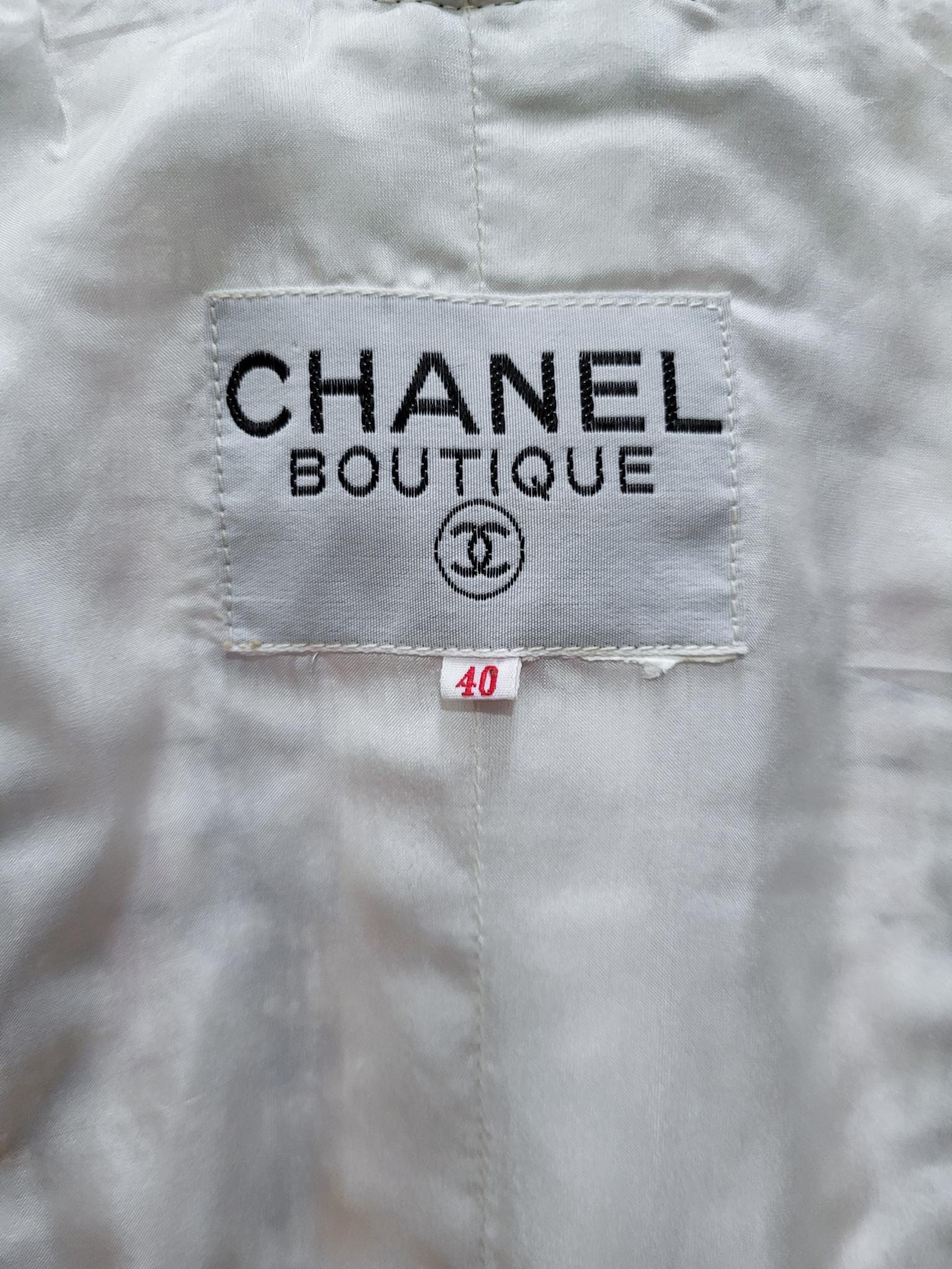 CHANEL 90s リバーシブルジャケット CHANEL】【ririジッパー】【イタリア製】【アウター】シャネル