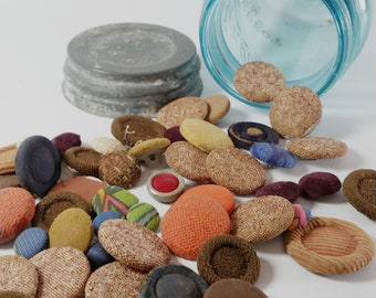 Vintage Fabric Covered Buttons