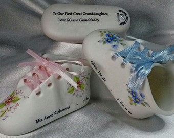 porcelain dipped baby shoes