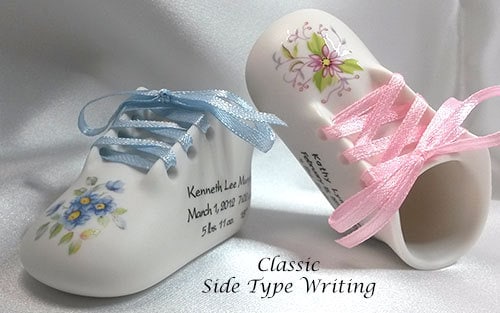 Personalized Porcelain Classic Baby Shoe Includes Baby's