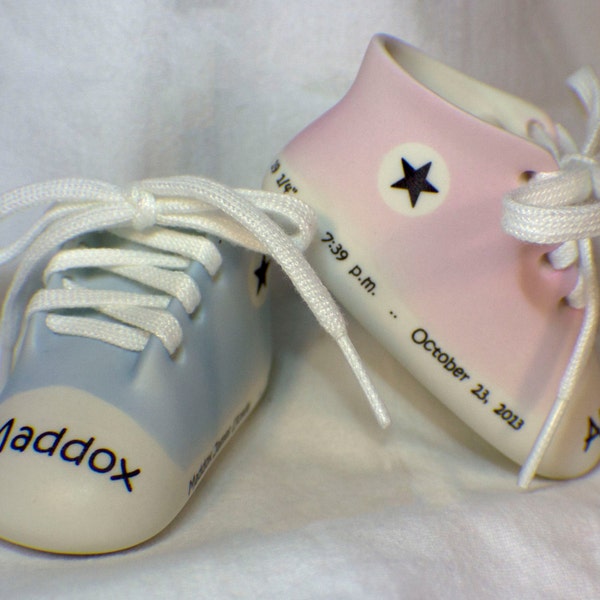 Personalized Porcelain Sneaker with Birth Statistics