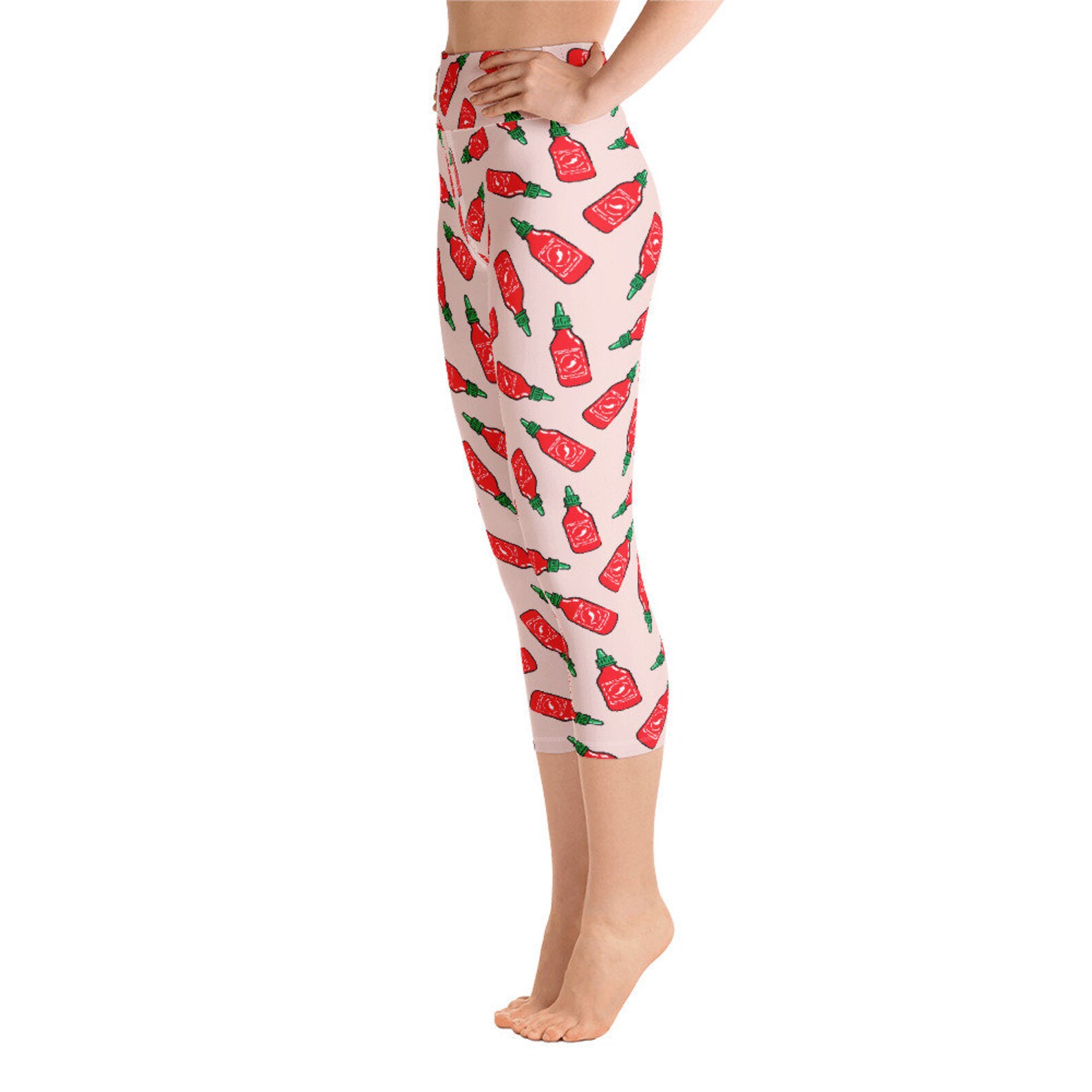 sriracha yoga pants in action