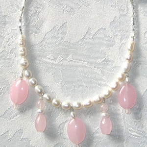 Rose Quartz Necklace, Stone of Love HOLIDAY SALE