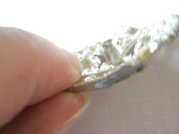Victorian Crystal Rhinestone Crown brooch pin - image 4