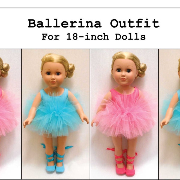 PDF Pattern: Ballerina Outfit for 18-inch Doll like American Girl®