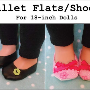 PDF Pattern: Ballet Flats/Shoes for 18-inch Doll like American Girl®