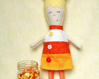 Doll Pattern - Cornelia Candy Corn Doll PDF Sewing Pattern