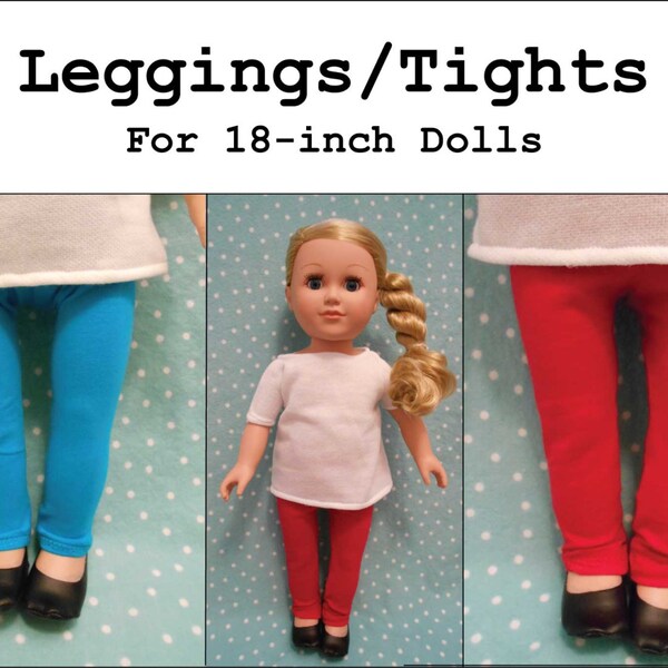 Patrón PDF: Leggings/Medias para muñeca de 18 pulgadas como American Girl®