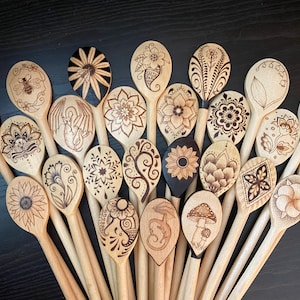 Woodburned Kitchen Spoons