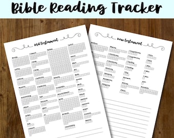 Bibellese-Tracker, schön minimalistisch, Schrift-Tracker, Bibellese-Checkliste, Lesen Sie die Bibel, Brief und A4, Neujahr