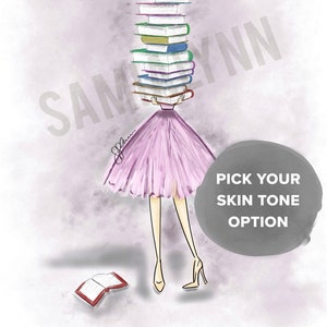 Book Print - Bookworm - Book Lover - Gift for Her - Wall Art