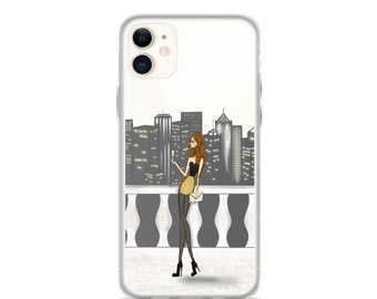 City Party Phone Case - Fashion Print iPhone Case - NYE - Fashion Illustration Samsung Case - Champagne