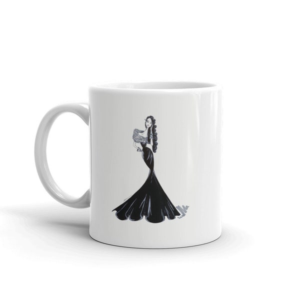 Fashion Mug - Fashion Illustration - Vintage Fashion Mug - 1950s - Classic Fashion Cup