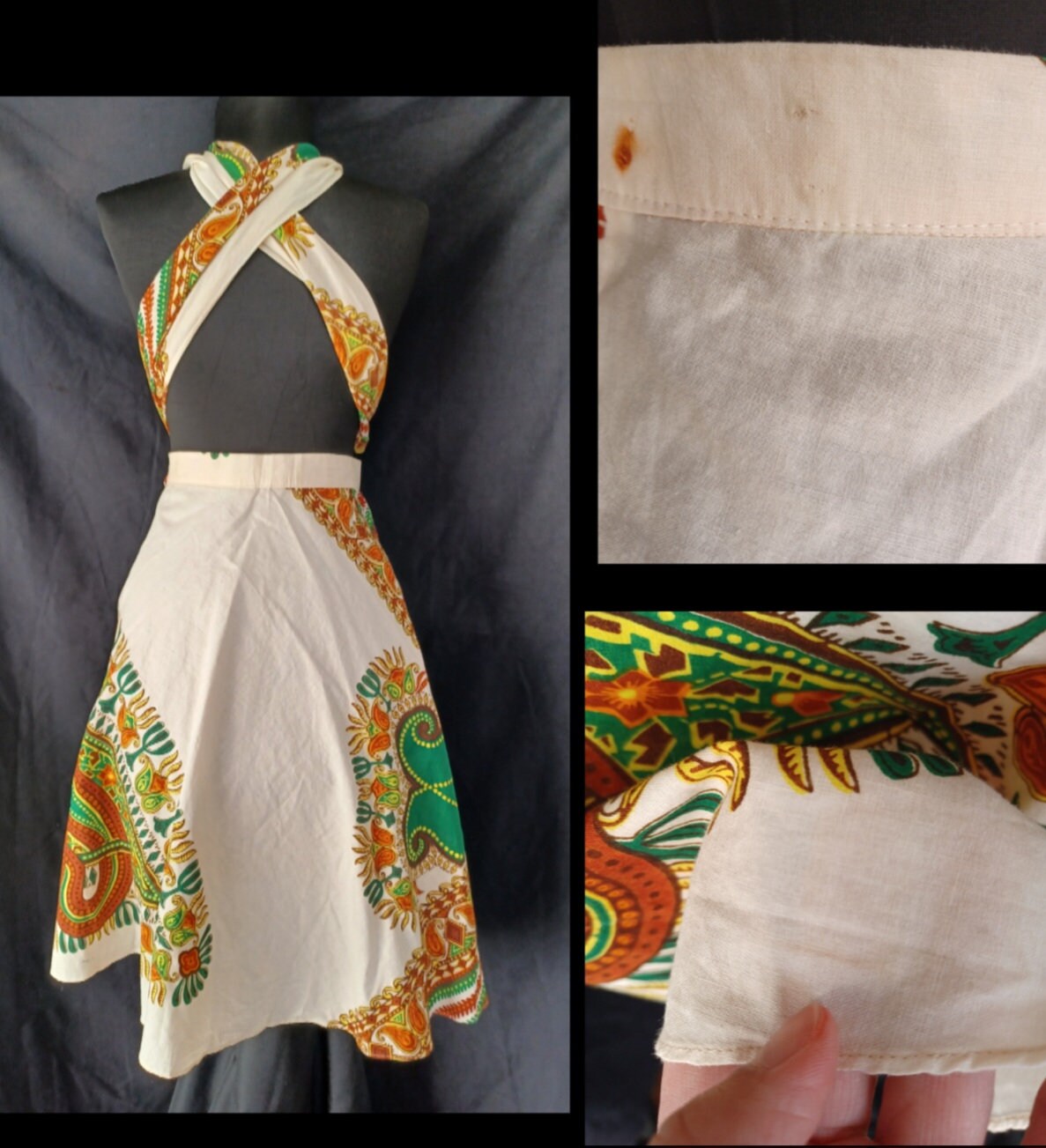 Vintage 1950s VLV Rachel Nassau Bahamas Convertible Halter / Strapless ...