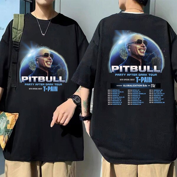 Pitbull Party After Dark Tour 2024 Shirt, Pitbull 2024 Concert Shirt, Pitbull Fan Gift, Pitbull T-pain Tour Shirt, Rap Hip Hop, Music Tour