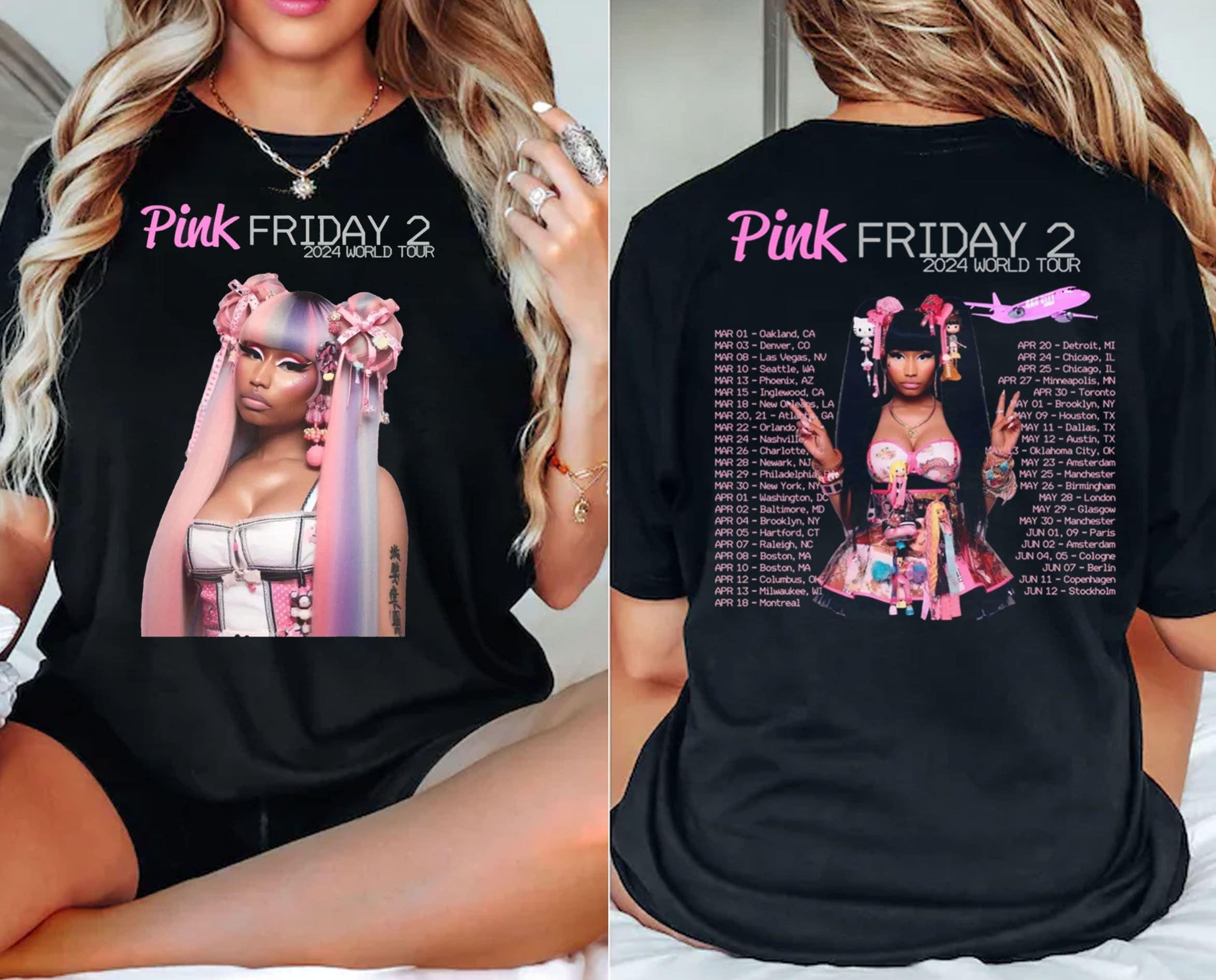 Nicki Minaj Pink Friday 2 2024 World Tour Shirt, Nicki Minaj Concert 2024 Shirt, Nicki World Tour Shirt, Gag City, Pink Friday 2 Tour Merch