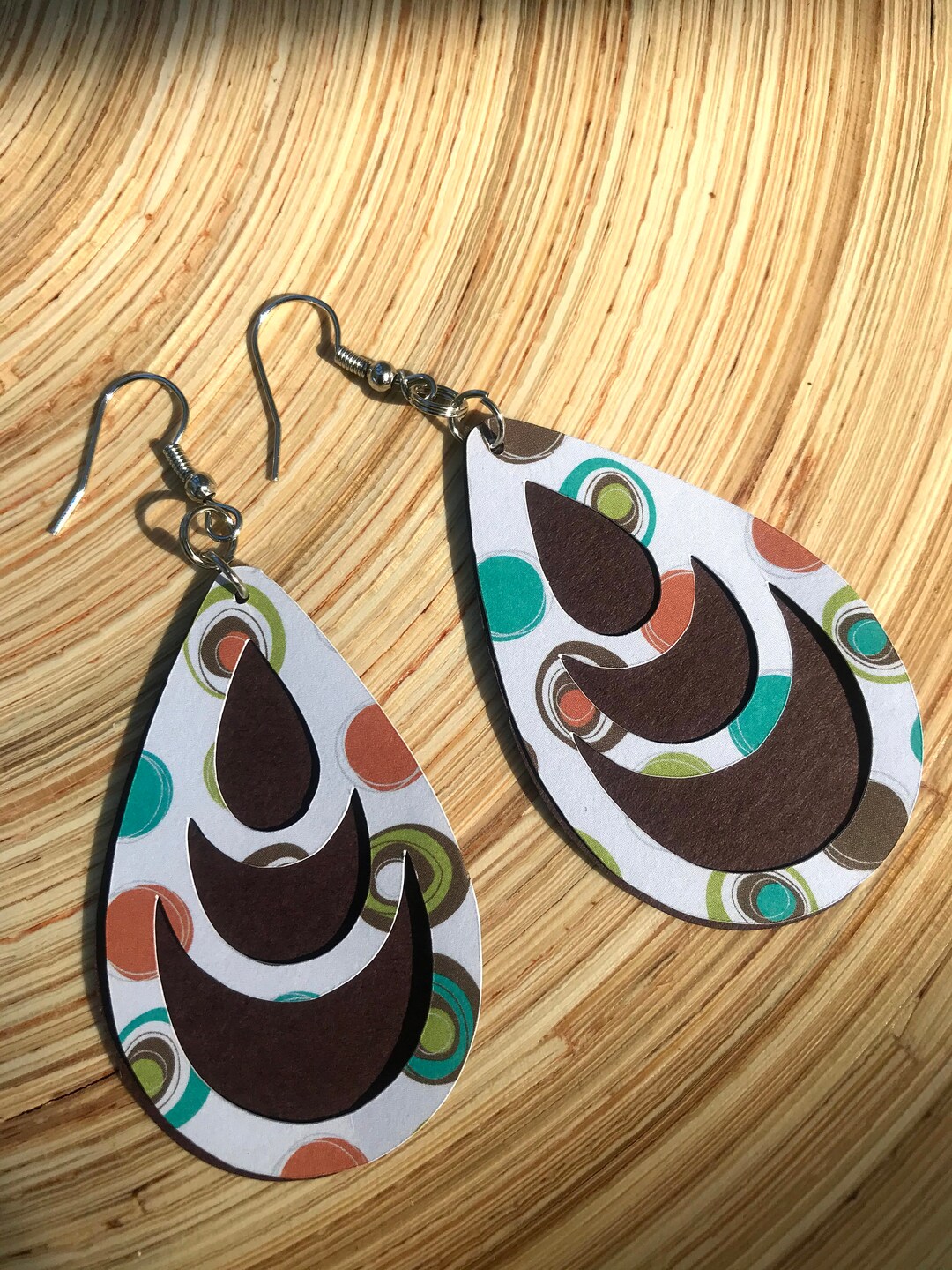 Earrings in Colorful Heavy Cardstock Etsy