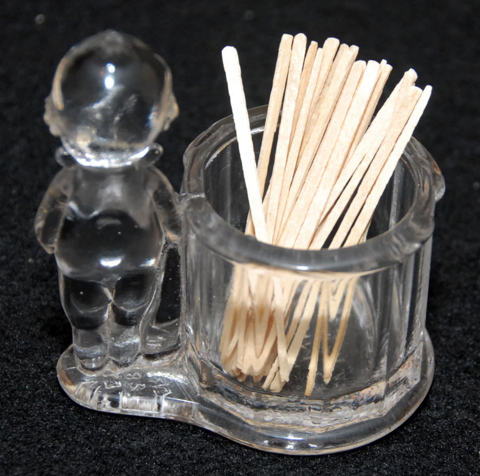 Glass Kewpie Toothpick Holder Vintage Etsy
