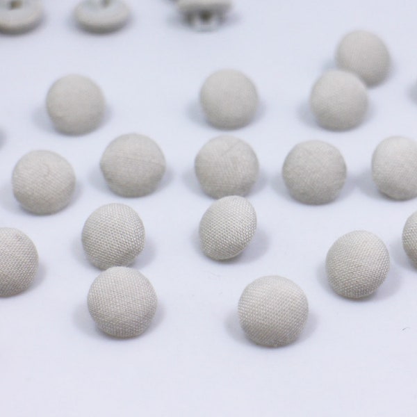 Light Beige Fabric Shank Buttons, White Plastic Shank, For Sewing Cardigan Sweater, Cream White, Mushroom Shaped, 10mm, 15mm,0.4inch,0.6inch