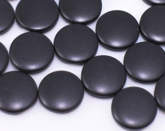 Matte Black Shank Buttons, Tunnel Shank, Solid Color, Matte Color Finish, Animal Eyes Doll Eye, For Blouse Shirt DIY, Back Hole, 11.5mm