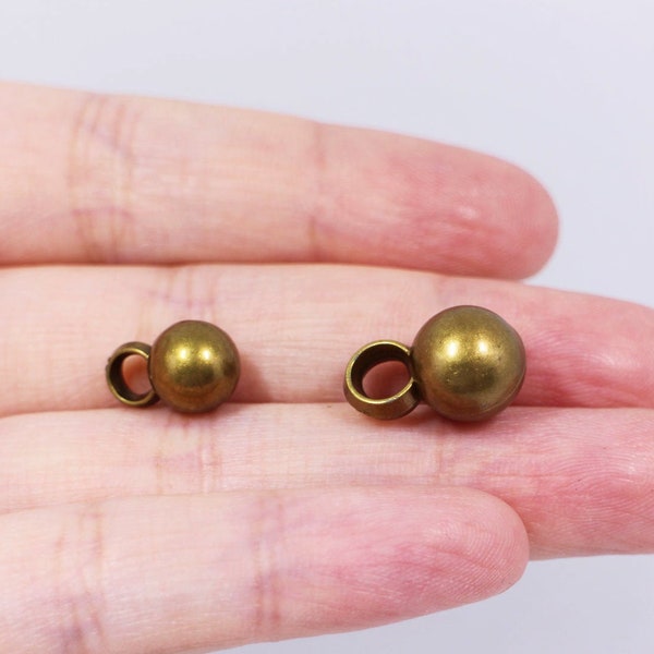 Bouton à tige en forme de boule, couleur bronze antique, pour la couture chemise chemisier blazer, forme de sphère, extra petit, 8mm, 10mm, style vintage rétro