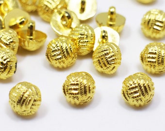 Gold Knot Button Etsy