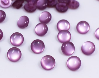 Bouton à tige violette, couleur violet lavande, en forme de champignon, pour coudre une robe chemisier cardigan, très petite taille, 7,5 mm, 10 mm, finition brillante