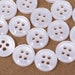 White Buttons, Cream White Color, Small Glitter Shimmer, Raised Top ...
