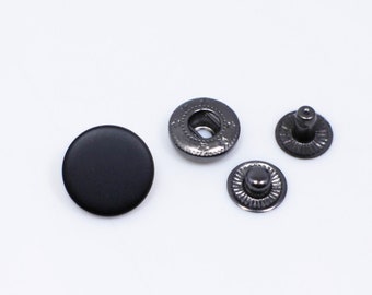 Matte Black Metal Snap Buttons, Upholstery Supplies, Model 633, Press Stud,  Snap Fastener for Leather Craft, Wallet Closure, DIY Goods, 15mm -   Canada