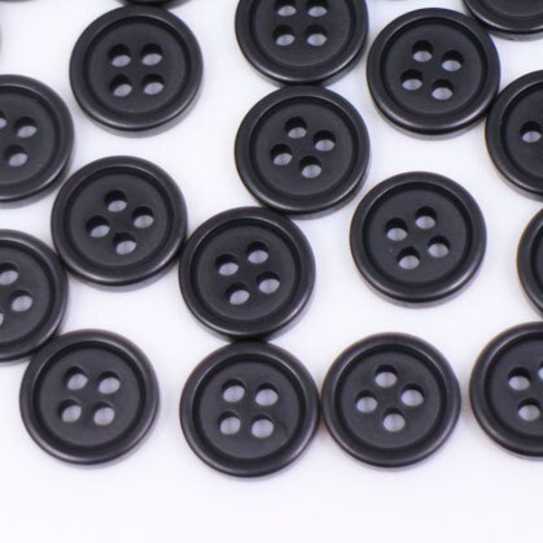 Black Matte Buttons - Etsy