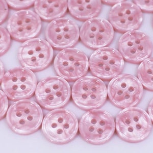 Light Pink Shell Looking Buttons, Four Holes, for Sewing Blouse Shirt ...