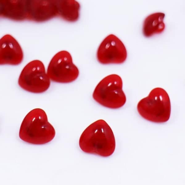 Red Heart Shank Buttons, Marble Pattern, Heart Shaped, Special Shape, For Sewing Cardigan Dress Sweater DIY, 12.5mm, Cute Elegant Girly