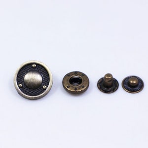 Druckknöpfe, Antik Bronze Farbe Druckknopf, Polster Knopf, Druckknopf, Leder Handwerk Verschluss, Metall Druckknöpfe, 17mm