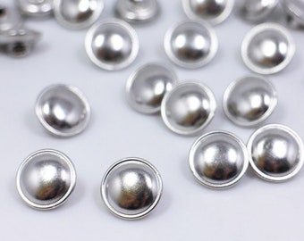 シルバーコートボタン：27mmシャンクボタン（ダブルホッケースティック 