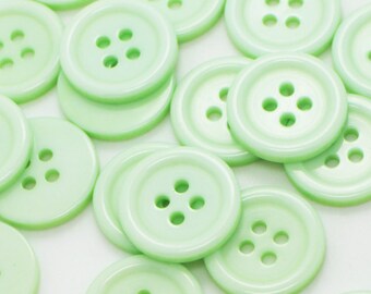 Mint Green Buttons 5 Green Pearls Surrounded wsparkling Rhinestones DIY CRAFT SHOPPE Green Pearl Cabochons 21mm Pearl Buttons -