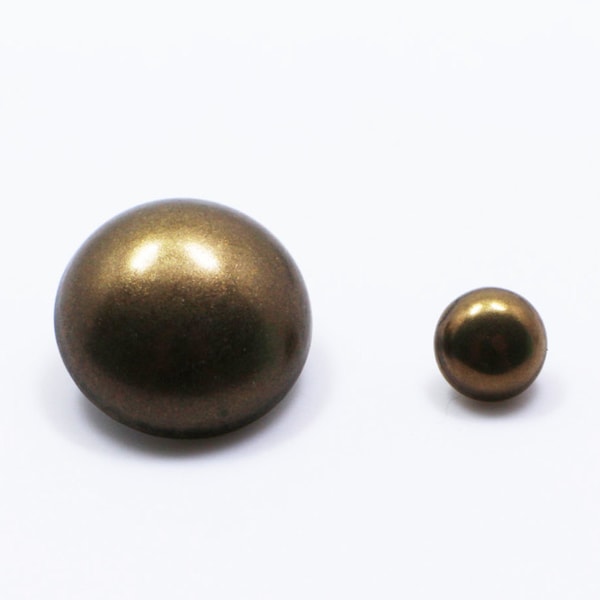 Bouton à tige en métal couleur bronze antique, forme ronde champignon, pour coudre une chemise blazer veste manteau, 9 mm, 12,5 mm, 20 mm, style rétro vintage