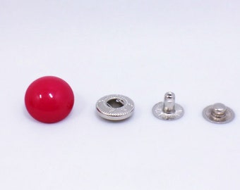 Rosa Druckknopf, Pilz Form, feste glänzende Farbe, Druckknopf, Druckknopf, Polsterknopf, Lederhandwerk Verschluss, Modell 633,15mm