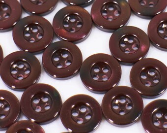 1930/'s 6 Brick Red Casein 2-hole Carved Wheel 5//8/" Buttons Vintage Buttons