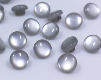 Bouton à tige gris clair, en forme de champignon rond, pour coudre une chemise de chemisier cardigan, 7,5 mm, 10 mm, 0,3 pouce, 0,4 pouce, taille extra petite, brillant