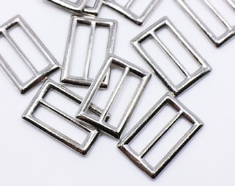 1 inch Strap Slide, Purse Strap Center Bar, Nickel Finish Buckle Purse Strap, Metal Silver Rings, Belt Handbags Bag Making Supplie,25mm,5pcs
