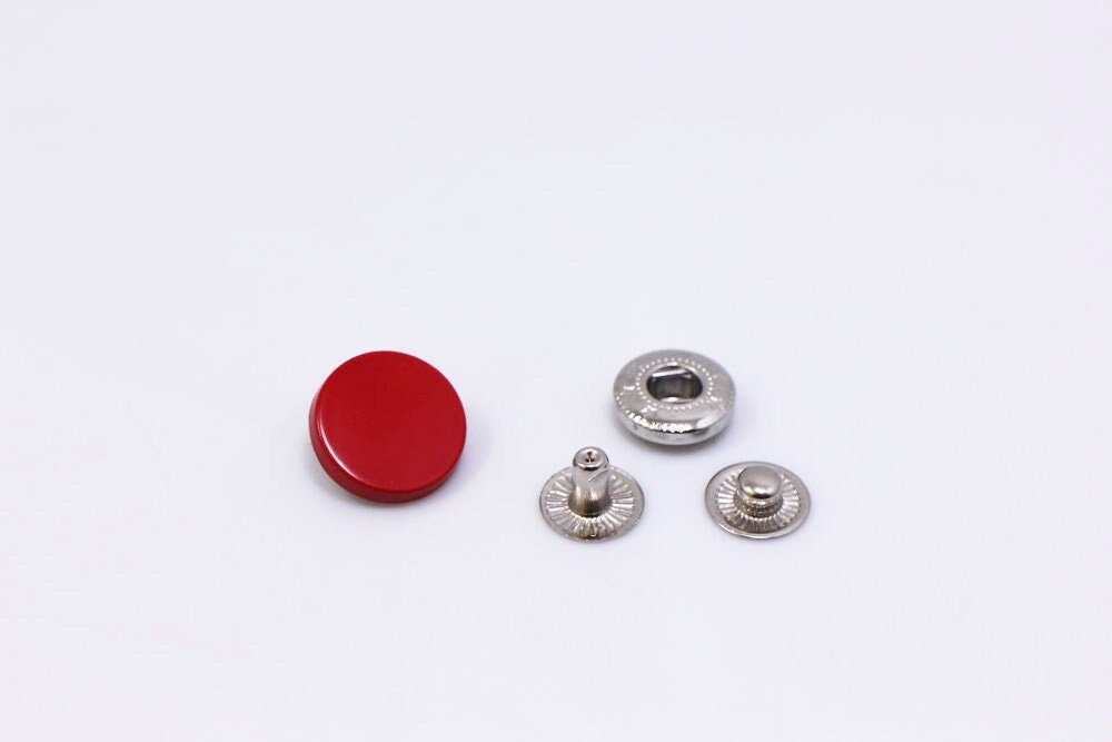 Red Snap Button Flat Top Snap Fastener Metal Snap Button -  UK