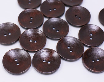 HANDMADE WITH LOVE, 15mm 20mm 25mm, Wood Buttons, Smooth Lightweight,  Crochet Buttons, Knitting Buttons, Baby Sweater Buttons, Sewing Button 