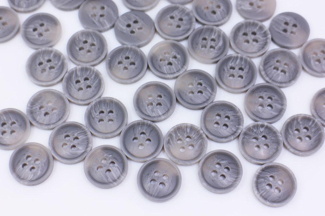 Light Gray Marble Pattern Button, Matte Grey Color, Retro Style, for ...