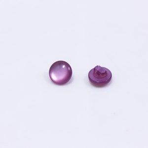 Purple Shank Button, Lavender Purple Color, Mushroom Shaped, For Sewing Cardigan Blouse Dress, Extra Small Size, 7.5mm, 10mm, Shiny Finish image 5