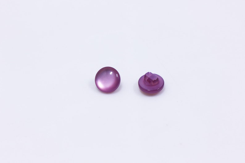 Purple Shank Button, Lavender Purple Color, Mushroom Shaped, For Sewing Cardigan Blouse Dress, Extra Small Size, 7.5mm, 10mm, Shiny Finish image 5