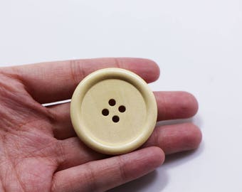Dark Brown Olive Wood 45mm Large Toggle Buttons for Coats and 