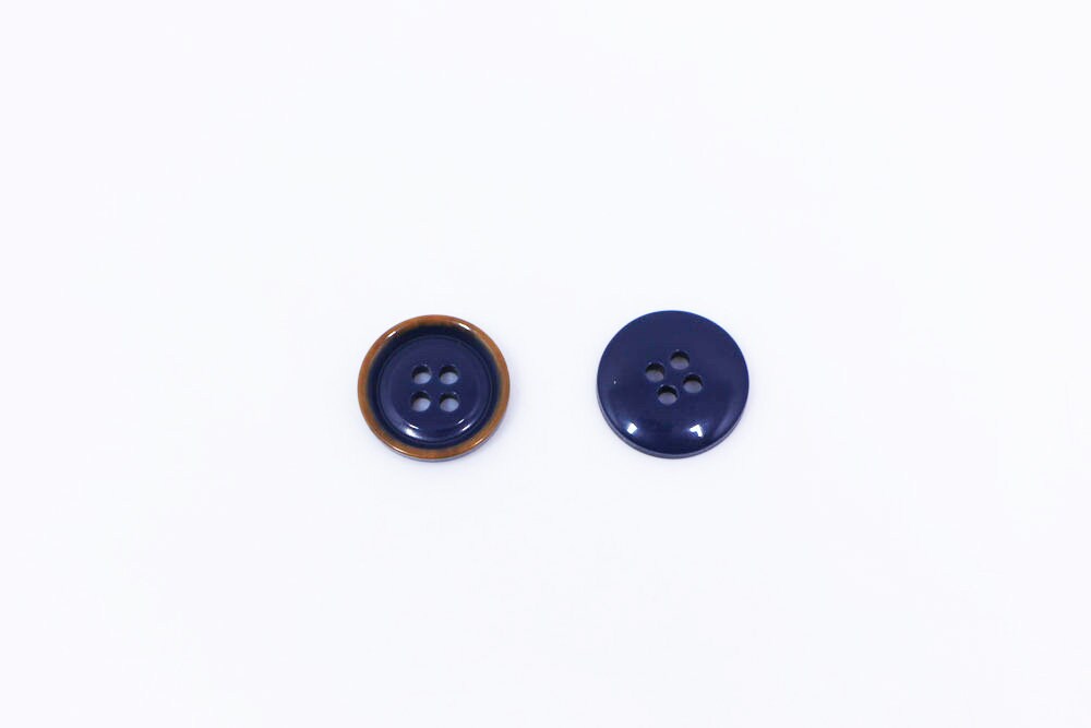 Lot De Boutons Vintage Ronds Bleu Marine Dégradé - 20 Mm - 4 Trous - Occasion