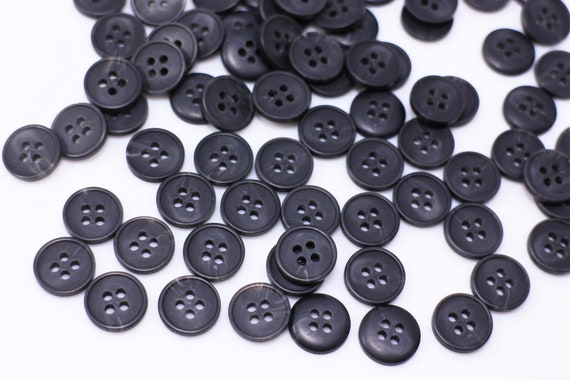 Rose plastic buttons black sewing buttons By per piece 